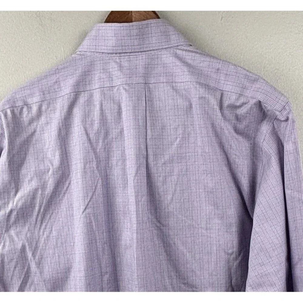 Brooks Brothers Men 15 1/2 - 33 Purple Dress Shirt Stretch Supima Cotton Madison